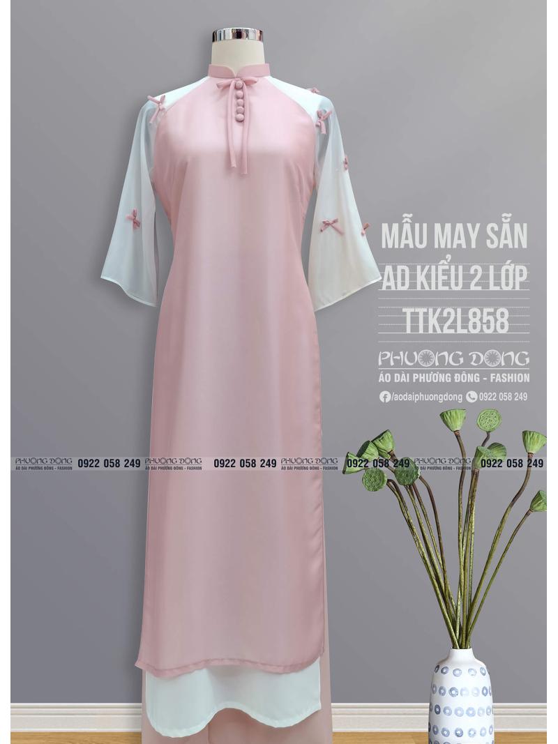 Áo Dài Phom Trẻ 2 Lớp 4 Tà TTK2L858